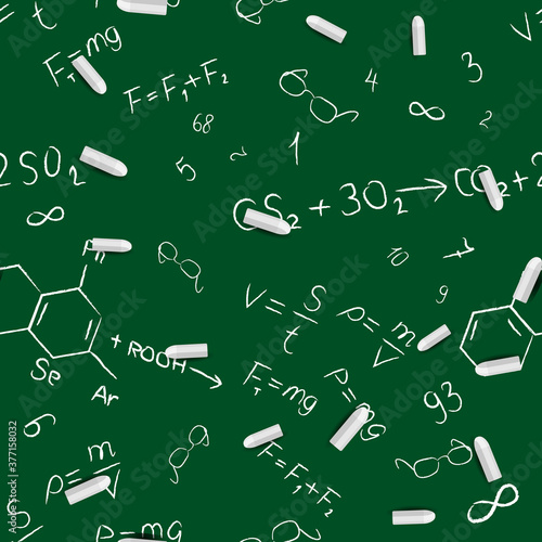 Seamless pattern with numbers for school design. EPS10
