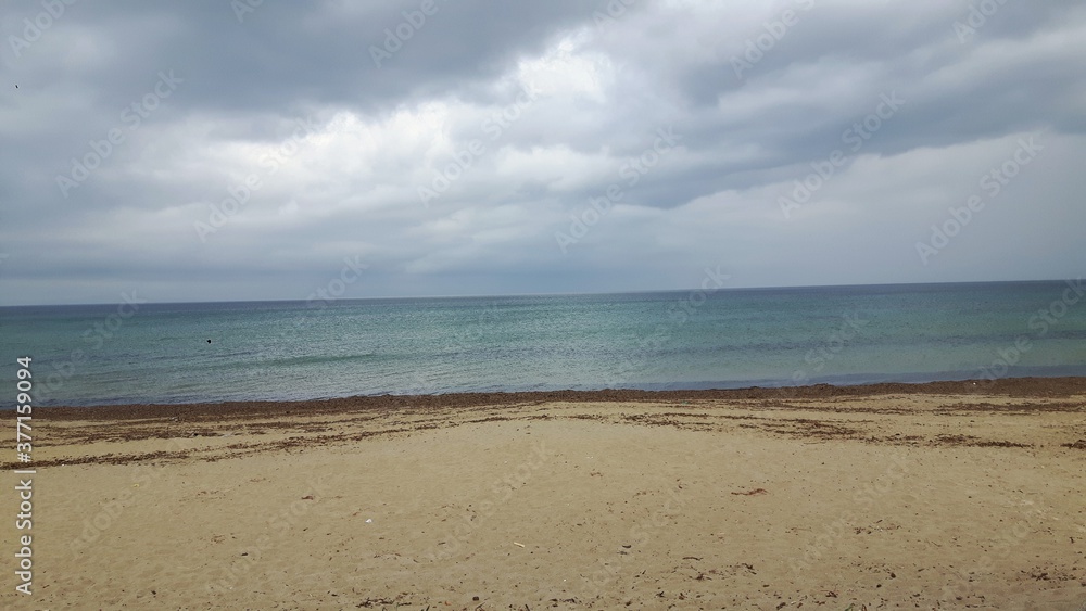 beach and clouds