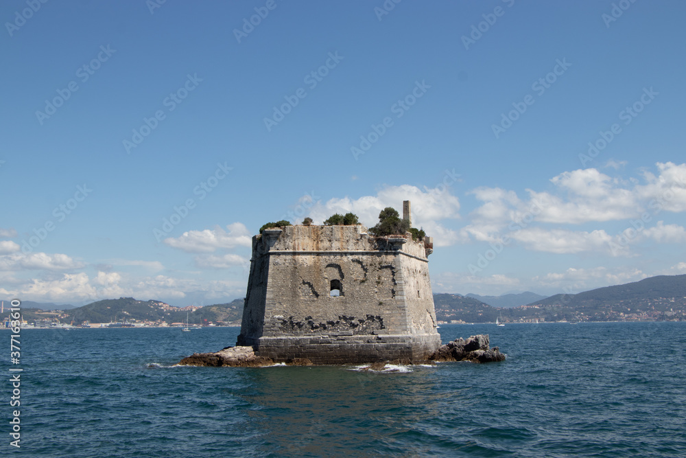The famous island of Tinetto in Portovenere