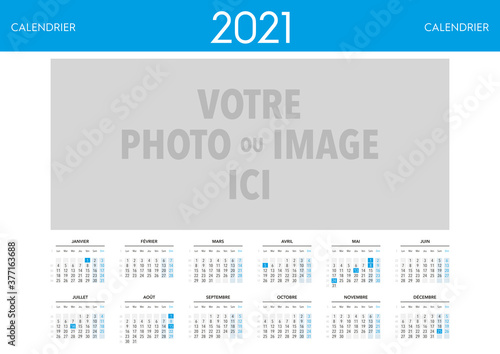 calendrier 2021 personnalisable