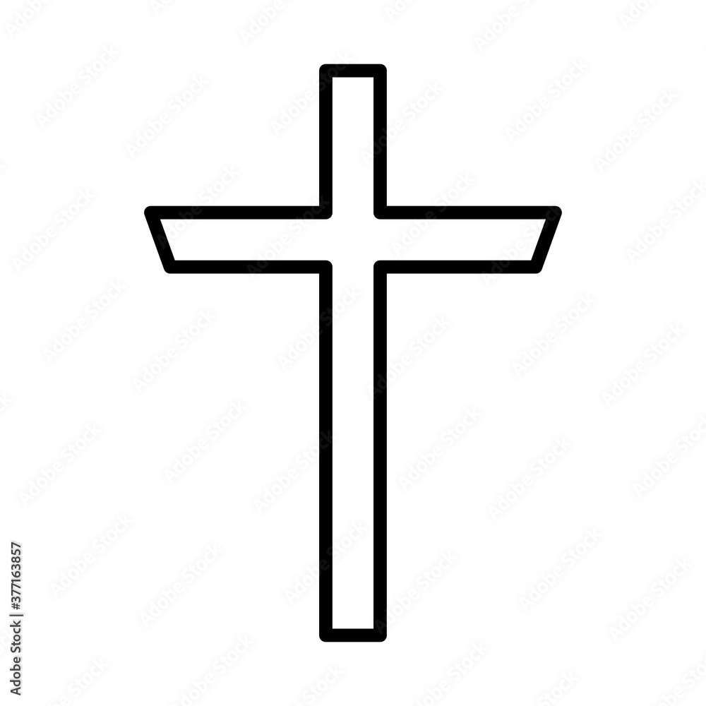 Christian and catholic cross silhouette vector design