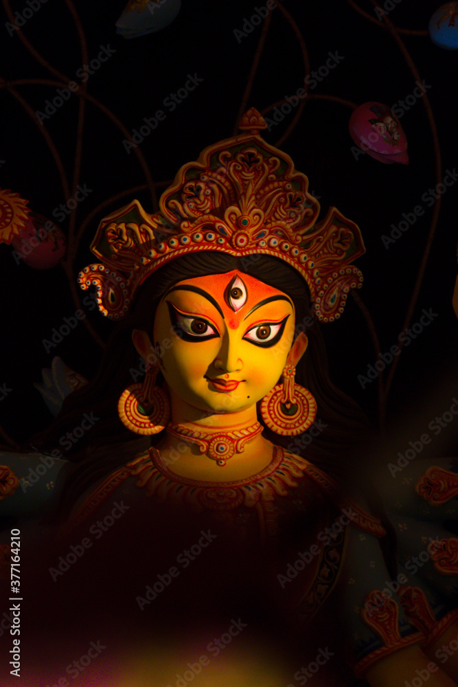 Portrait of Hindu Goddess Durga