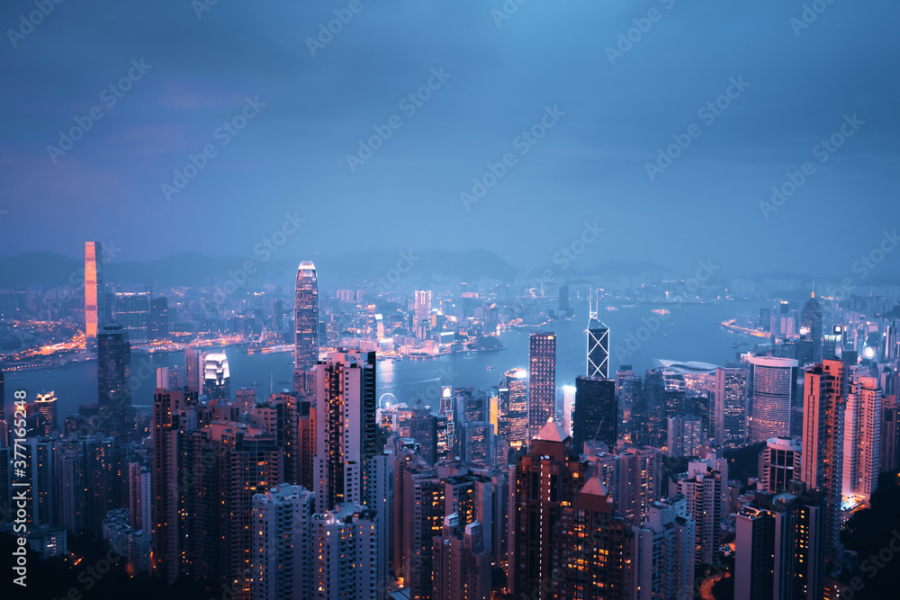 Hong kong from the Victoria peak