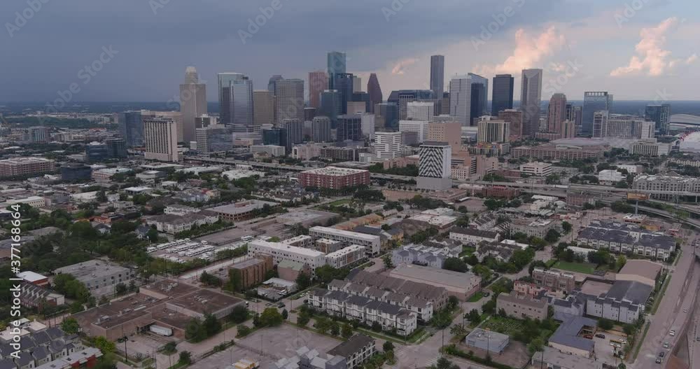 Aerial view of newly built affluent homes near downtown Houston and surrounding area. This video was filmed in 4k for best image quality Aerial view of newly built affluent homes near downtown Houston and surrounding area. This video was filmed in 4k for best image quality