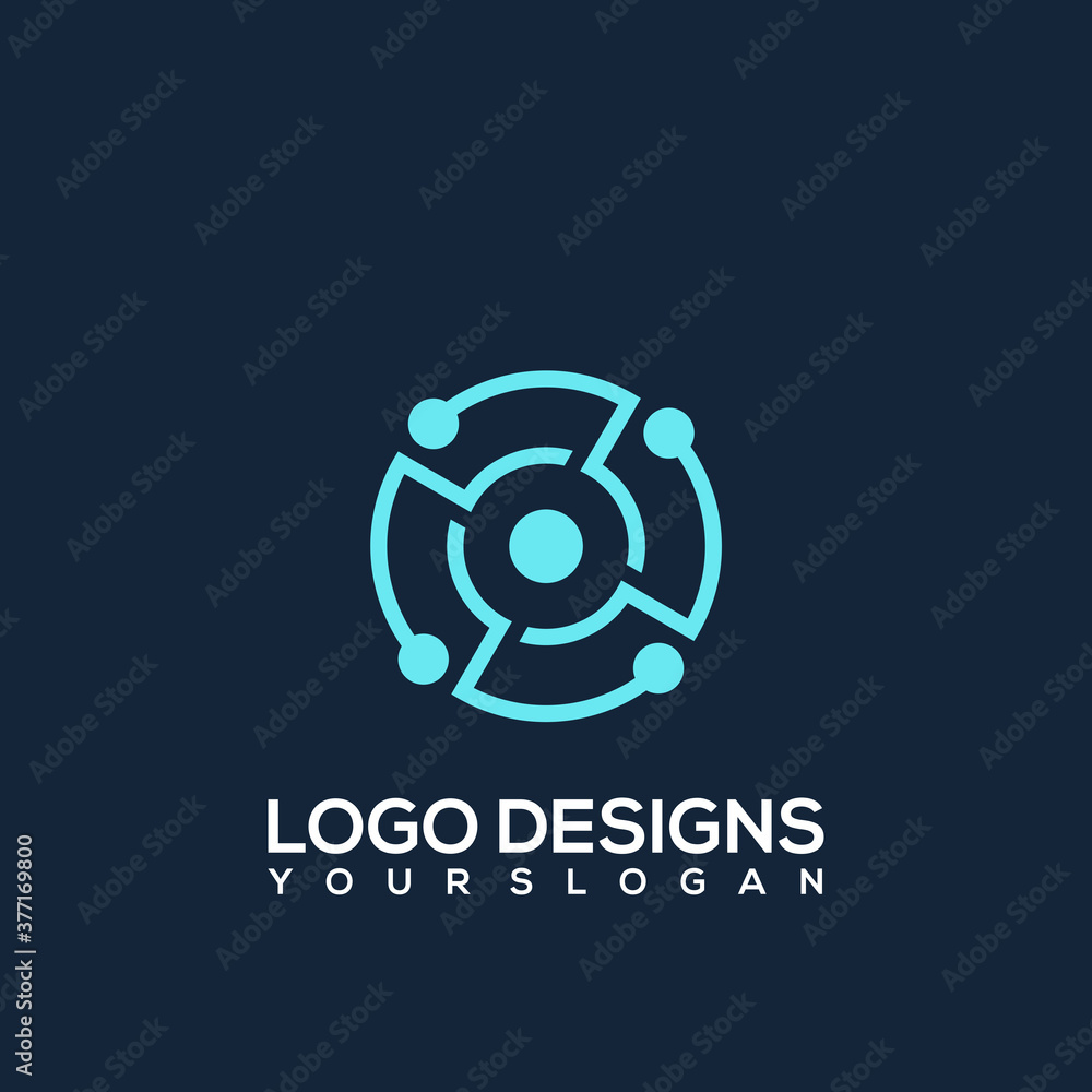 Technology logo simple tech design vector template Technology logo simple tech design vector template