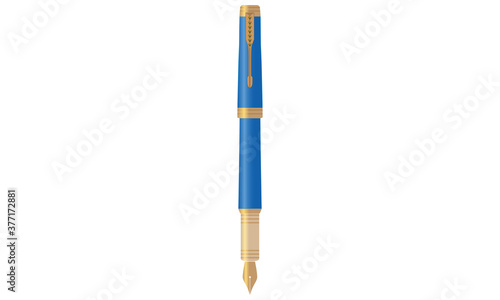Blue Ink pen vector 