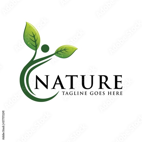 Leaf nature eco green logo concept icon vector template.