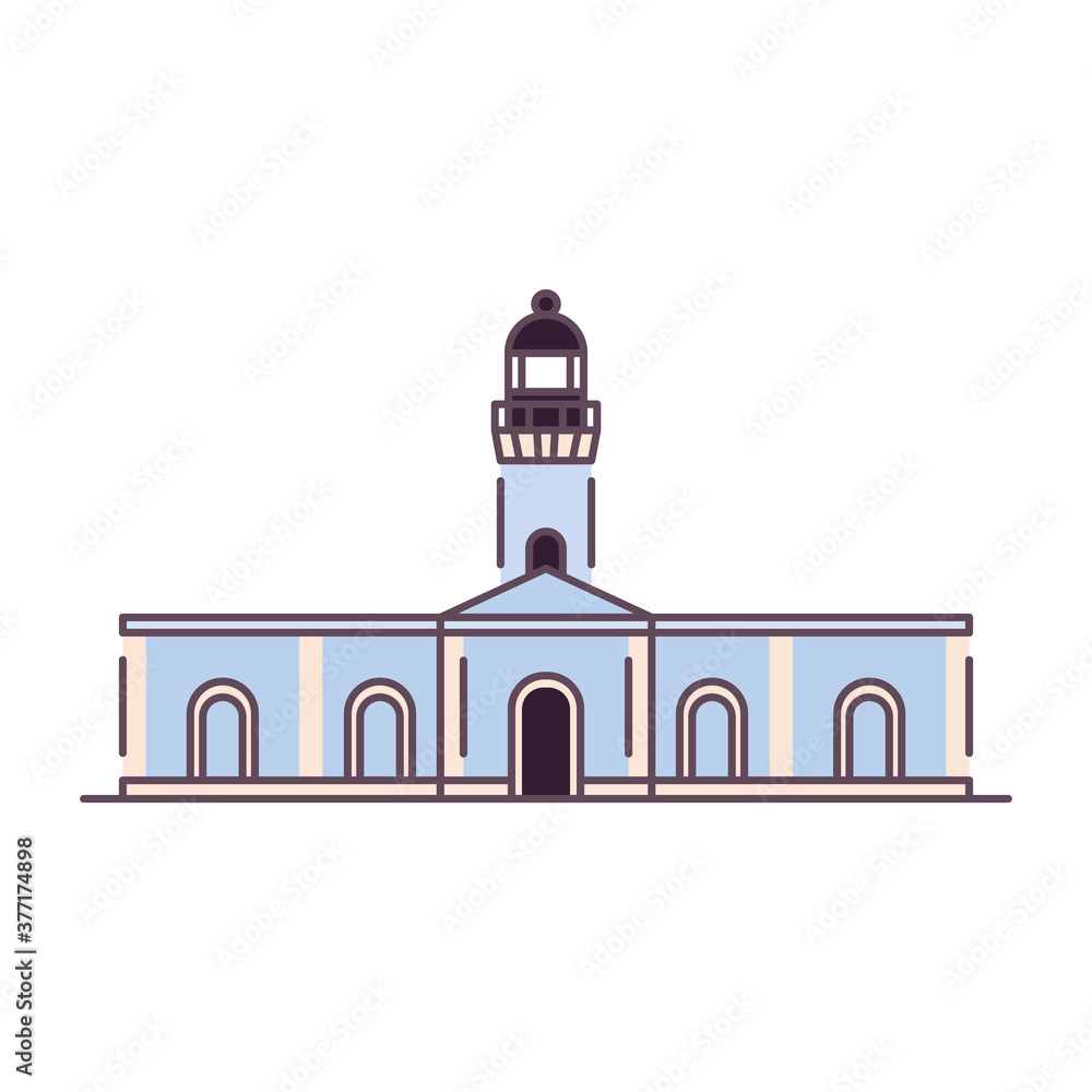 Isolated monument builder world construction famous icon- Vector
