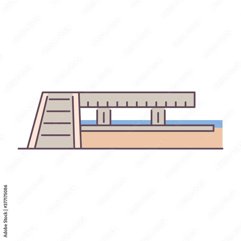 Isolated dock builder world construction famous icon- Vector Isolated dock builder world construction famous icon- Vector