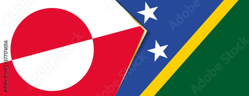 Greenland and Solomon Islands flags, two vector flags.