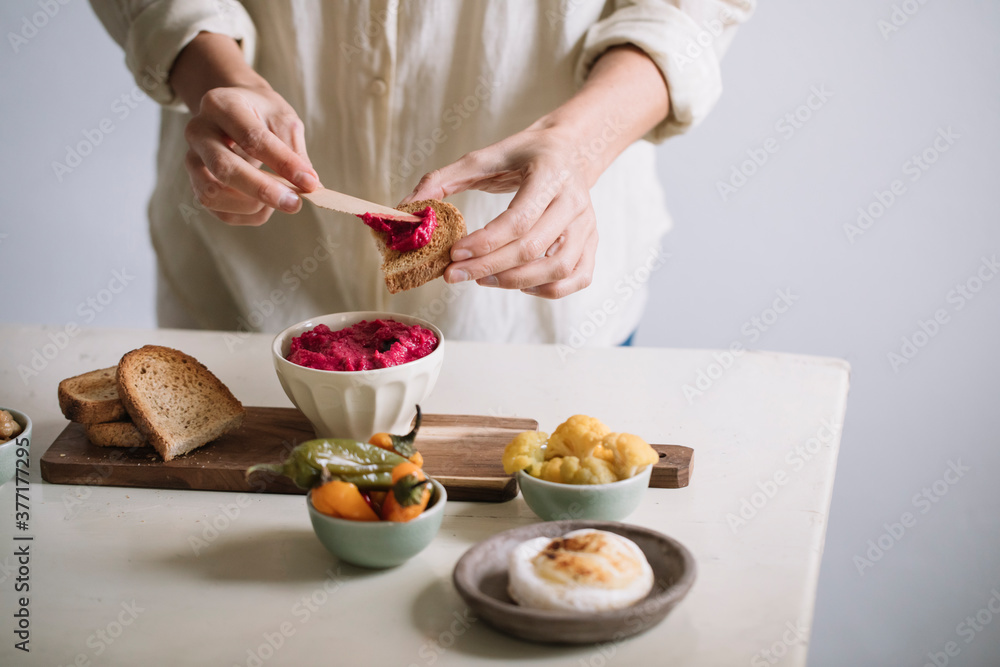 Woman Preparing Vegetable For Dinner Woman Preparing Vegetable For Dinner