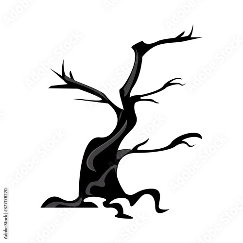 halloween dry tree isolated icon
