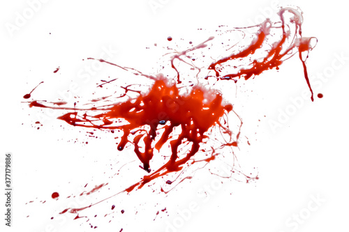 red blood splash