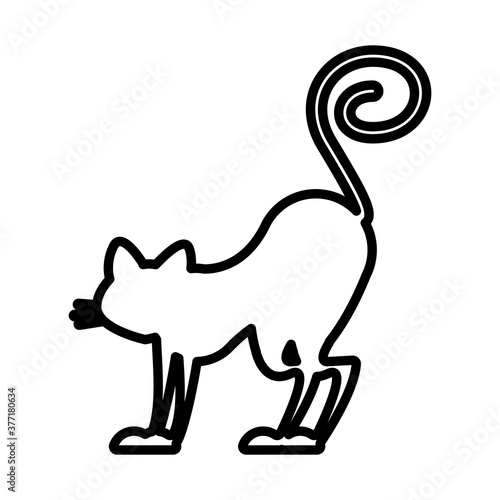 Halloween cat silhouette vector design