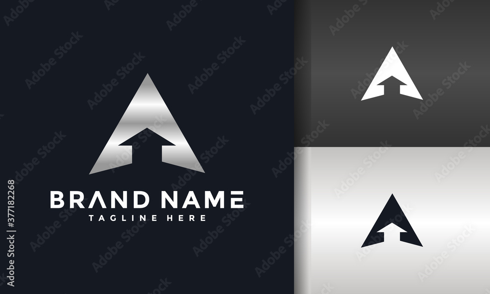 letter A arrow up logo letter A arrow up logo