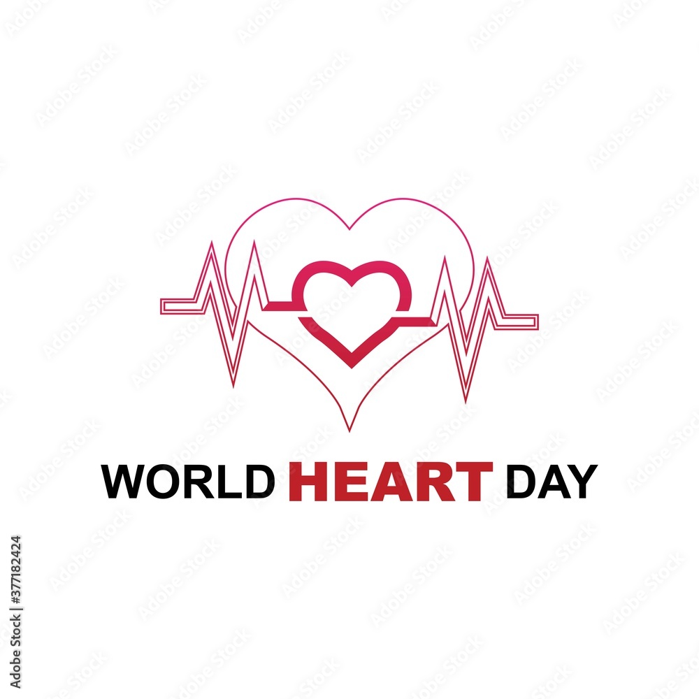 World Heart Day Logo Template design vector, emblem, design concept, creative symbol