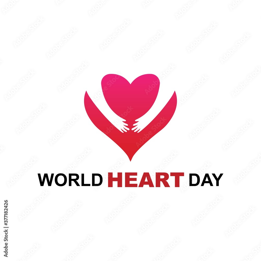World Heart Day Logo Template design vector, emblem, design concept, creative symbol