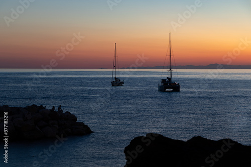 a sailing boat sailing in the sea