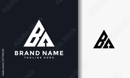 monogram letter BA logo photo