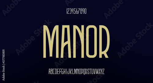 Manor, an elegant tall font. modern typeface vector design