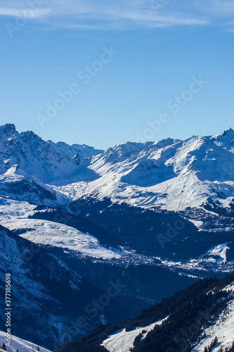 View of Courchevel Ski Area, French Alps © 80-20