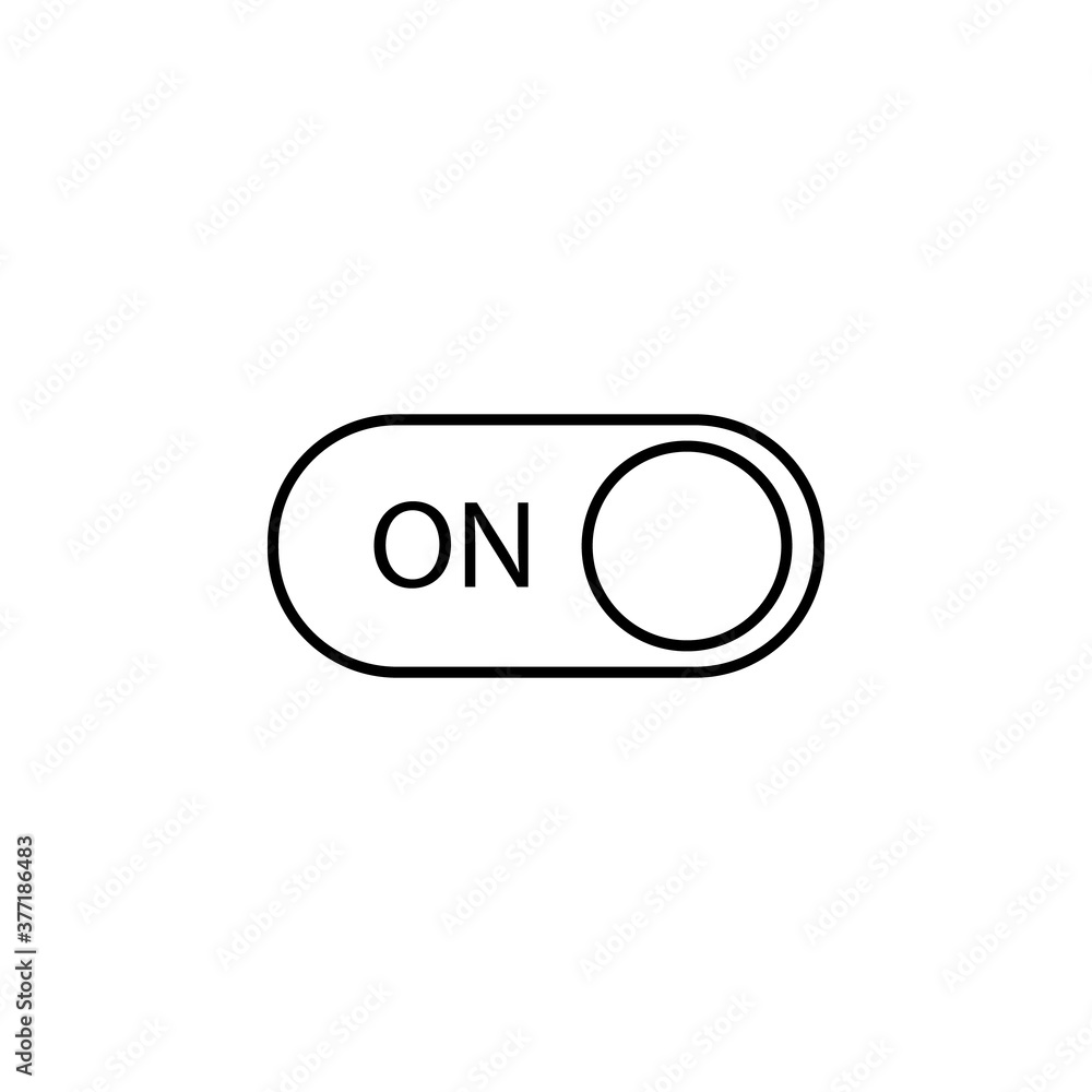 On, switches, multimedia vector icon