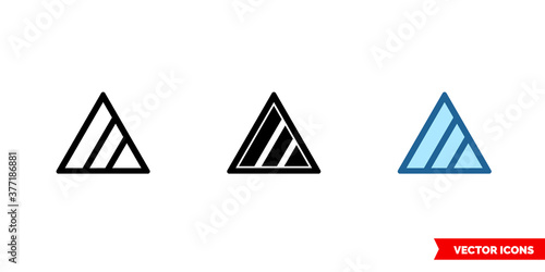 Non chlorine bleach if needed icon of 3 types color, black and white, outline. Isolated vector sign symbol.