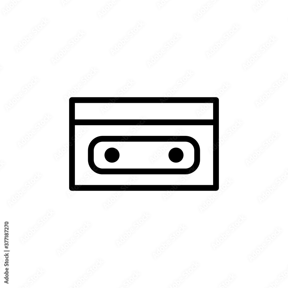 Casette, sound, music vector icon Casette, sound, music vector icon