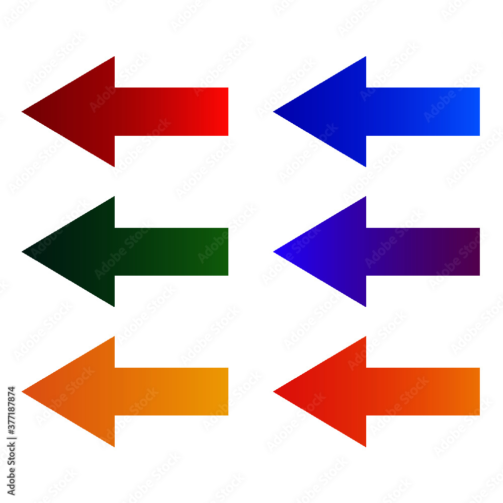 Arrow Left Direction Gradient Arrow Left Direction Gradient