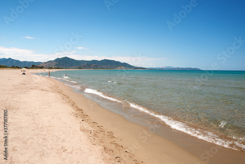 Sardegna  splendida spiaggia sabbiosa di Muravera  in provincia di Cagliari  Italia