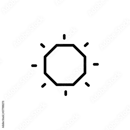 Sun, weather, nature vector icon