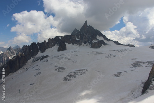 Superb views of the snowy alps from France and Italy around Mont Blanc. 