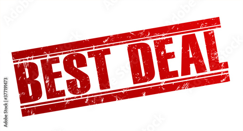 best deal rubber stamp concept illustration