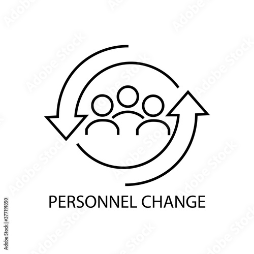 Personnel change sign icon. Vector illustration eps 10