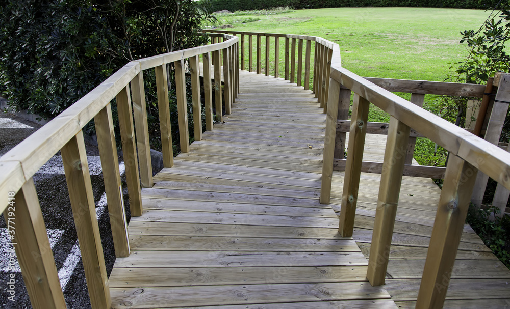 Wooden path to the beach