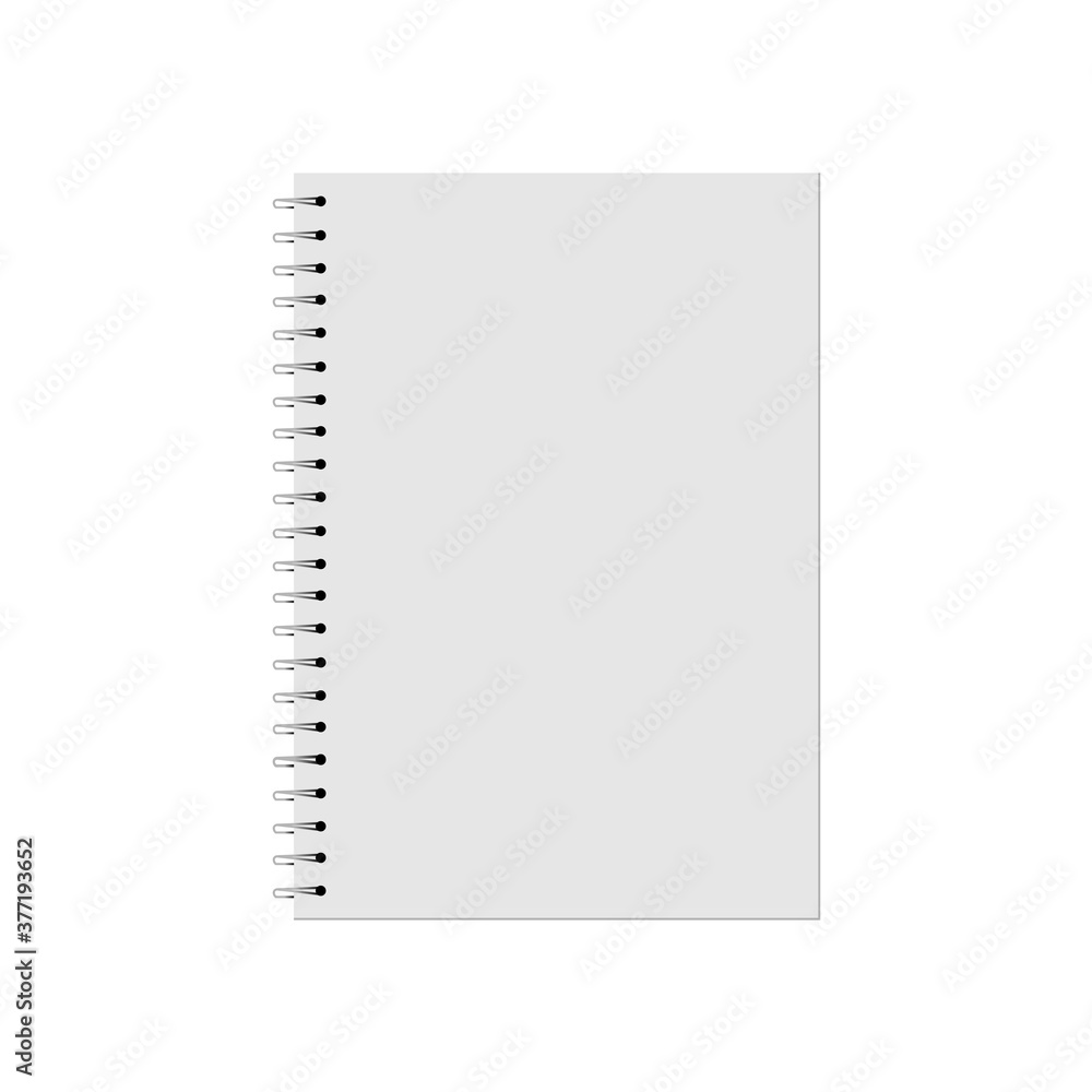 Realistic gray notebook icon. Vector illustration eps 10 Realistic gray notebook icon. Vector illustration eps 10