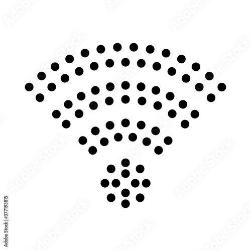 dotted sign shape wifi icon. Vector illustration eps 10