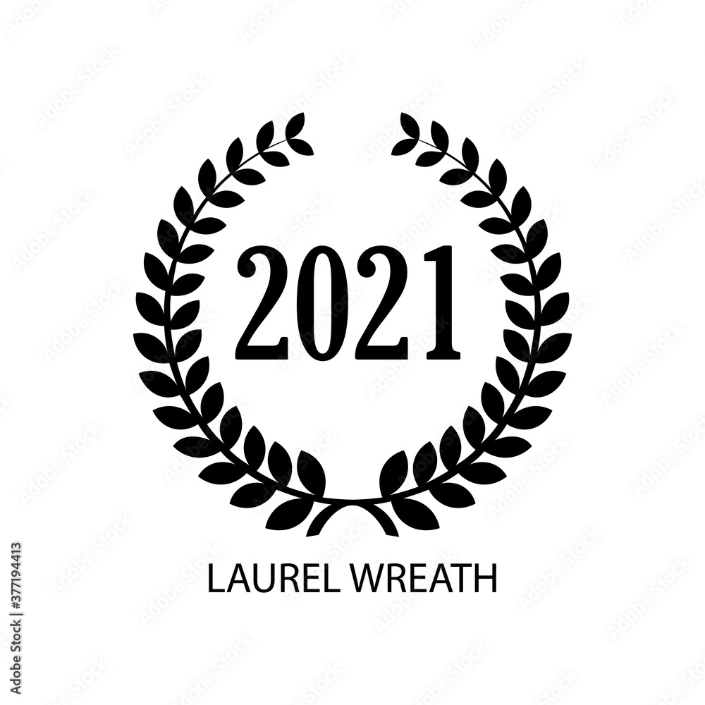 Fototapeta premium isolated laurel wreath icon. Vector illustration eps 10