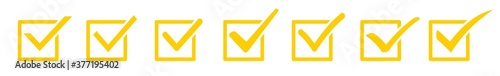 Check Mark Checkbox Square Icon Yellow | Checkmark Illustration | Tick Symbol | Voting Logo | Approved Sign | Isolated | Variations photo