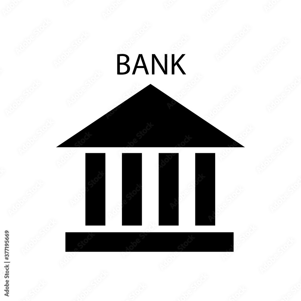 Bank black sign icon. Vector illustration eps 10 Bank black sign icon. Vector illustration eps 10