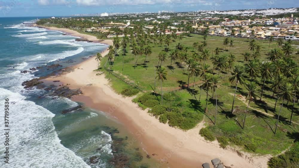 Seascape of coastal beach. Blue seascape. Coastal beach scene. Blue seascape scene. Aerial view of palm trees in Itapua beach, Salvador, Bahia, Brazil. Palm trees view. Beach scene. Palm trees view. Seascape of coastal beach. Blue seascape. Coastal beach scene. Blue seascape scene. Aerial view of palm trees in Itapua beach, Salvador, Bahia, Brazil. Palm trees view. Beach scene. Palm trees view.