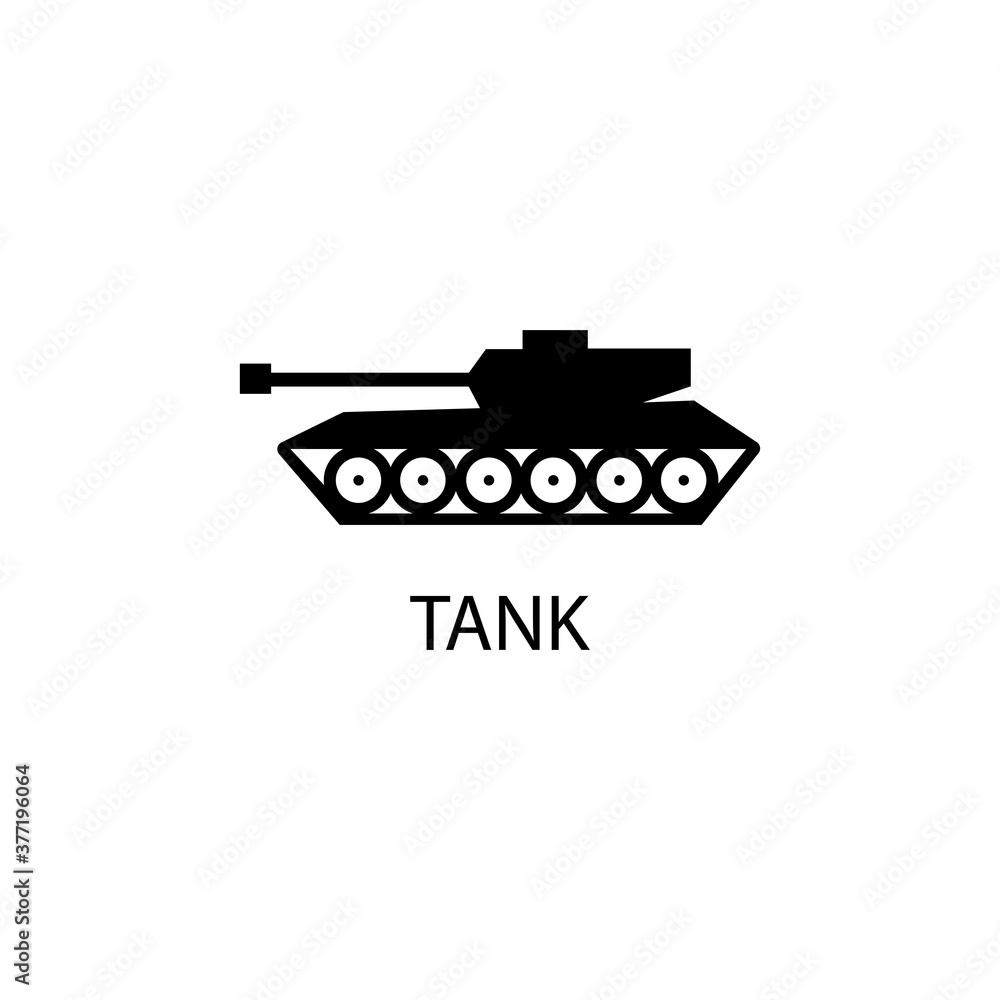 Tank black sign icon. Vector illustration eps 10