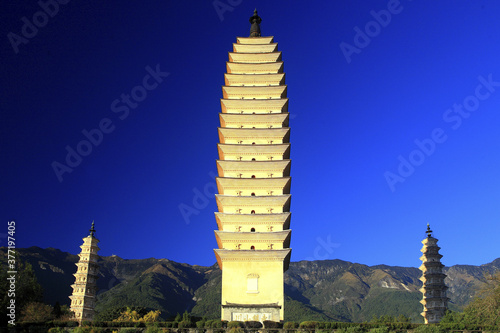 Yunnan Dali Chongsheng Temple Three Pagodas photo