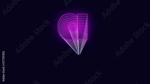Efecto neo simbolos. symbol A