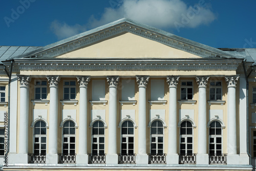 White building with columns in the classical style