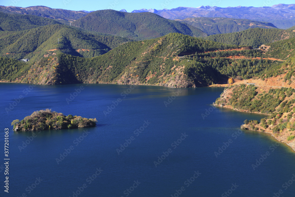 Yunnan Lijiang Ninglang Lugu Lake lake view
