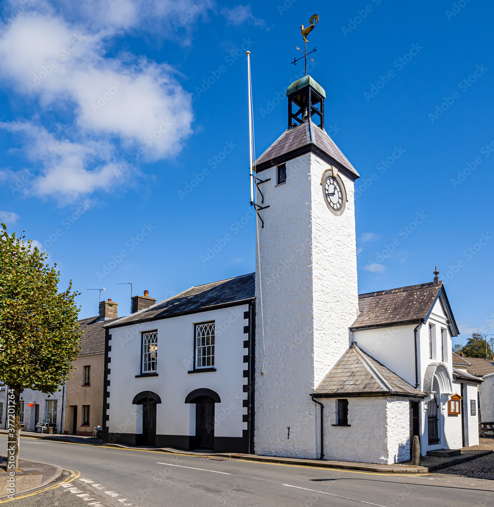 Laugharne Town Hall, Carmarthenshire, Wales.