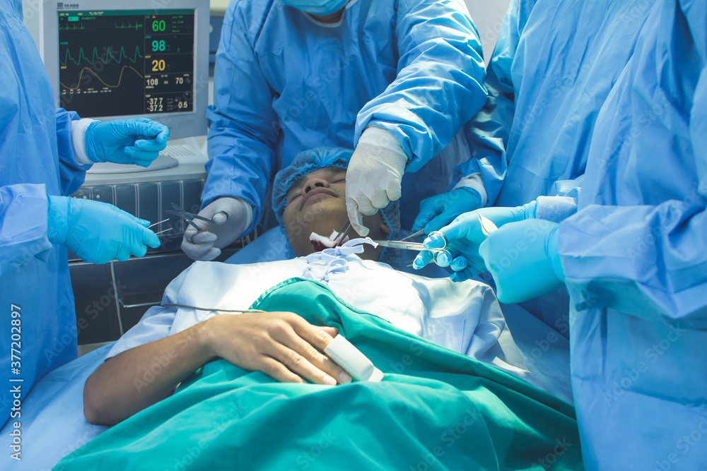 Medical team making operation in hospital Medical team making operation in hospital