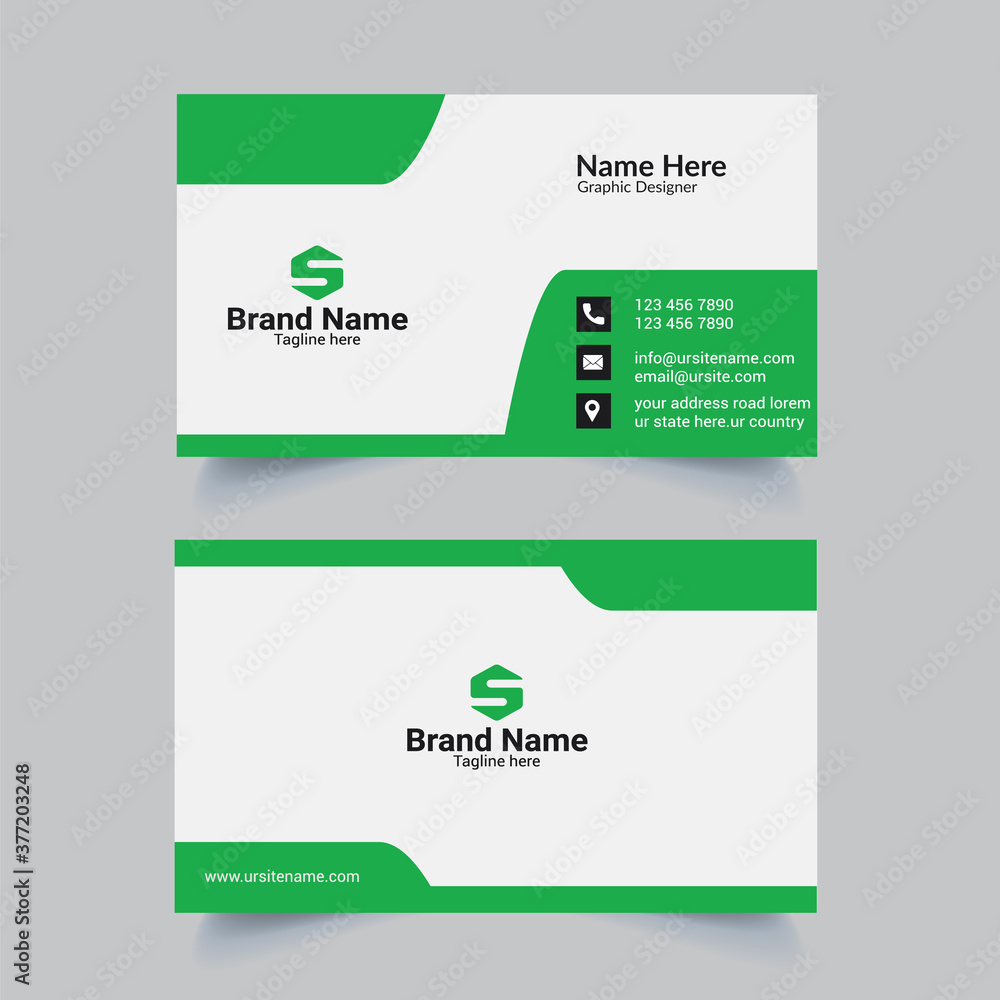 Clean Horizontal Business Card Design Clean Horizontal Business Card Design