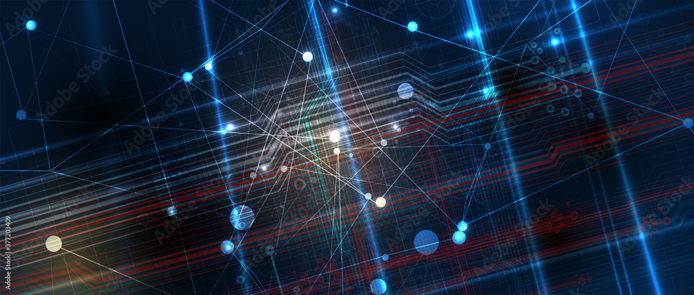 Obraz premium Abstract tech background. Futuristic technology interface